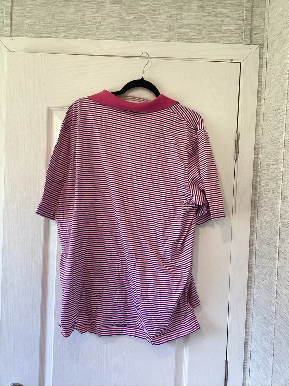 Ralph Lauren Pink and Purple Striped Polo XL EUC